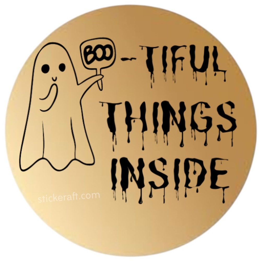 Bootiful Things Inside Stickers, Envelope Seals, Labels,13 colors to choose from - Picture 1 of 13